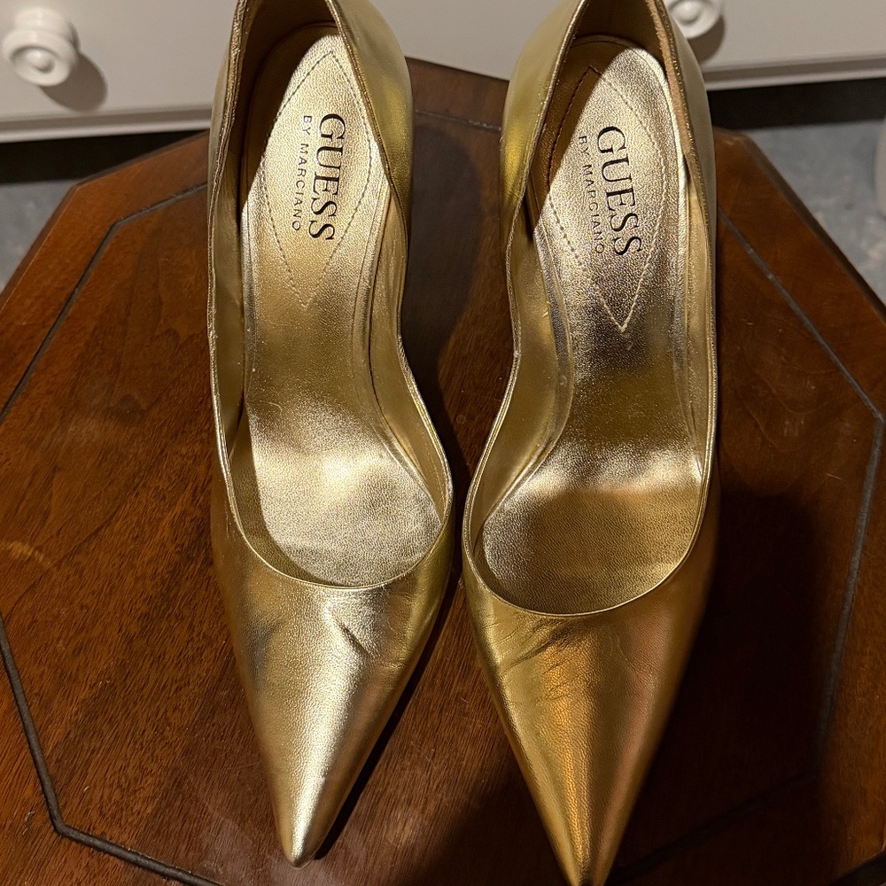 Metallic Gold Pumps by Guess by Marciano - size 8.5 - Picture 2 of 9